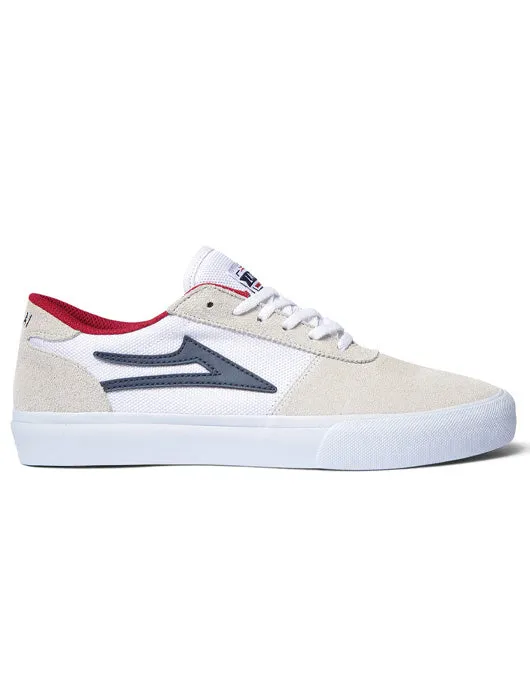 Lakai Manchester Shoe | White/Navy Suede