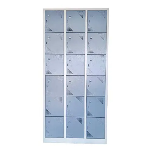 Laxmi KAPAT Metal 18 Door Industrial locker Storage Cabinet with Staple Locking | for School, Gym, Home,Office Powder Coated (Light & Dark Grey,75 X 36 X 19 Inch)