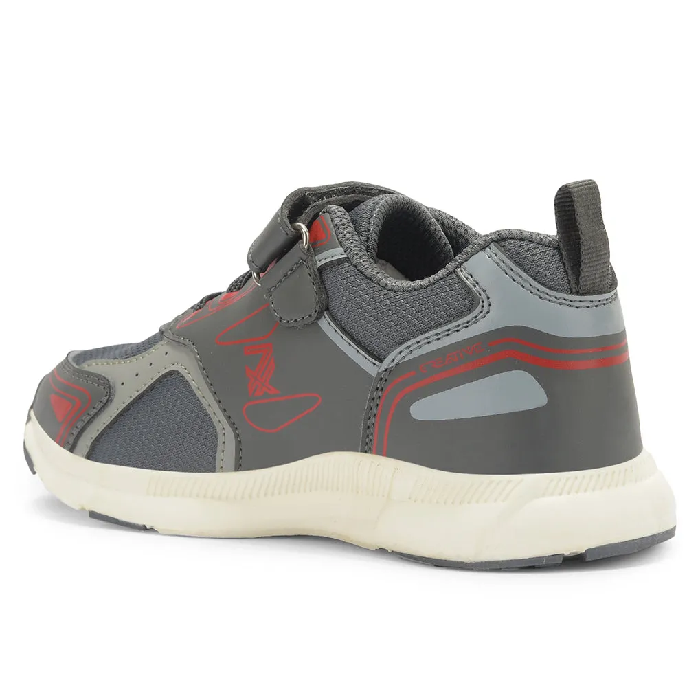 Leap7x By Liberty Kids DECLAN-EL Grey Sports Non Lacing Shoes