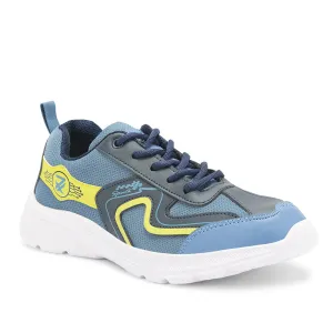 Leap7x By Liberty Kids TRIVAGO-2L Blue Sports Lacing Walking Shoes