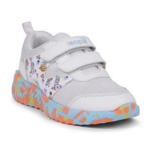 Leap7x White Sports Slip-on Walking Shoes For Kids NITKID-1 By Liberty