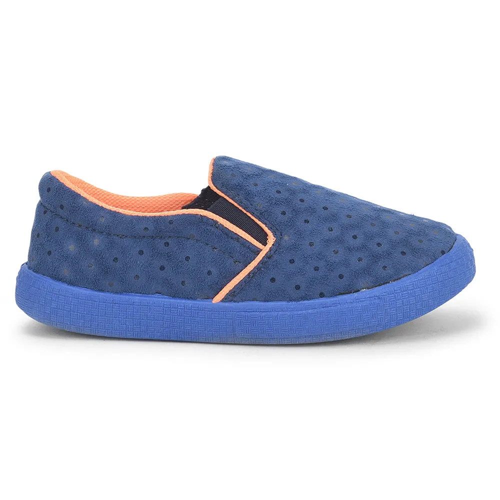 Lucy & Luke (Blue) Casual Non Lacing Shoes For Kids BASTIAN-3M By Liberty