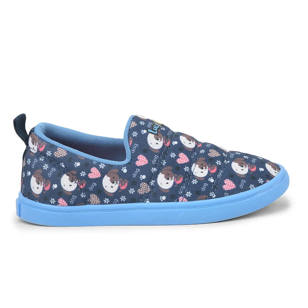 Lucy & Luke (Blue) Sports Non Lacing Shoes For Kids MINT-8 By Liberty