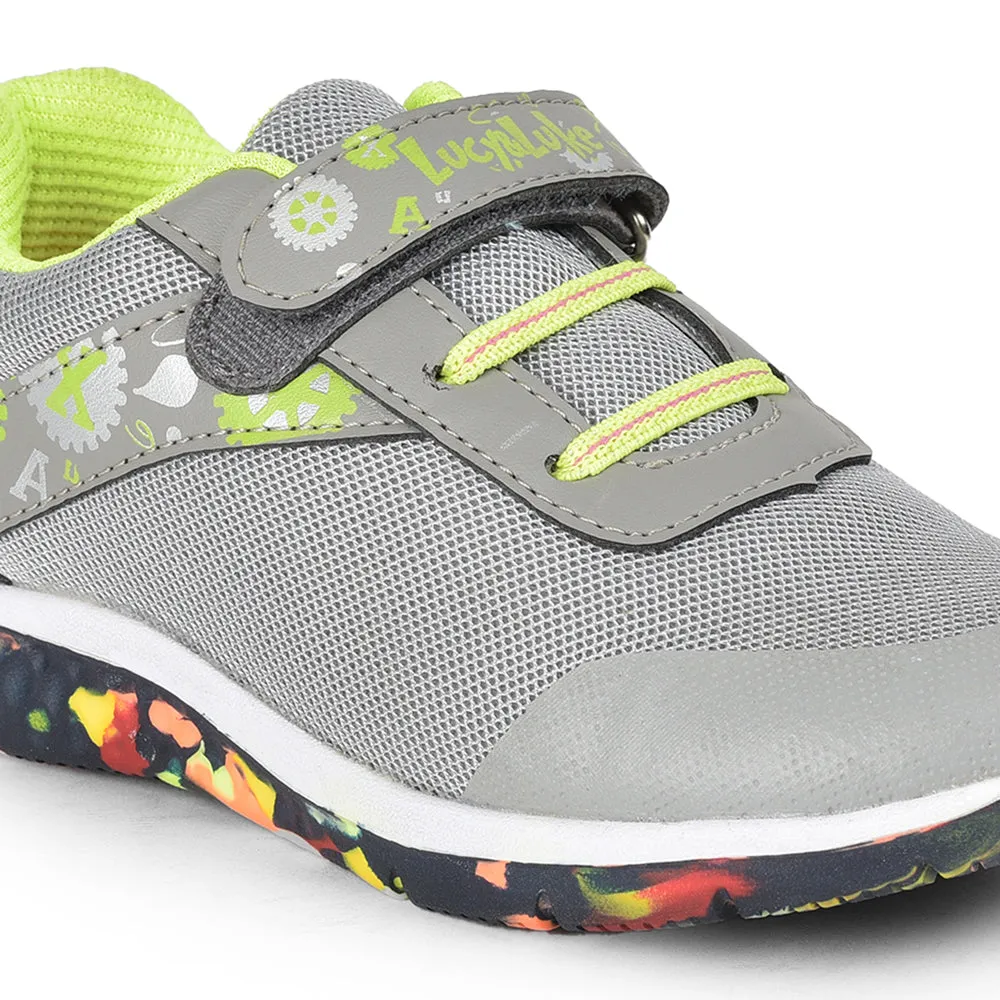 Lucy & Luke (Grey) Casual Non Lacing Shoes For Kids JAMIE-108 By Liberty