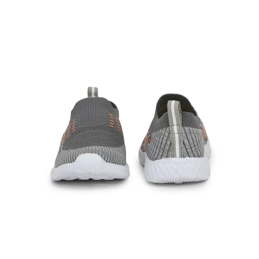 Lucy & Luke (Grey) Sports Non Lacing Shoes For Kids DUNE-E By Liberty