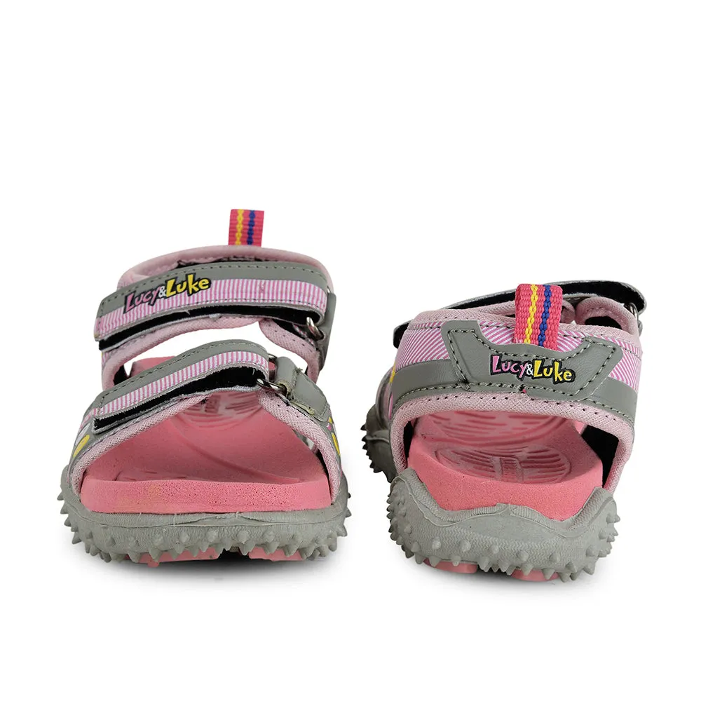 Lucy & Luke Pink Casual Sandal For Kids 8074-304 By Liberty