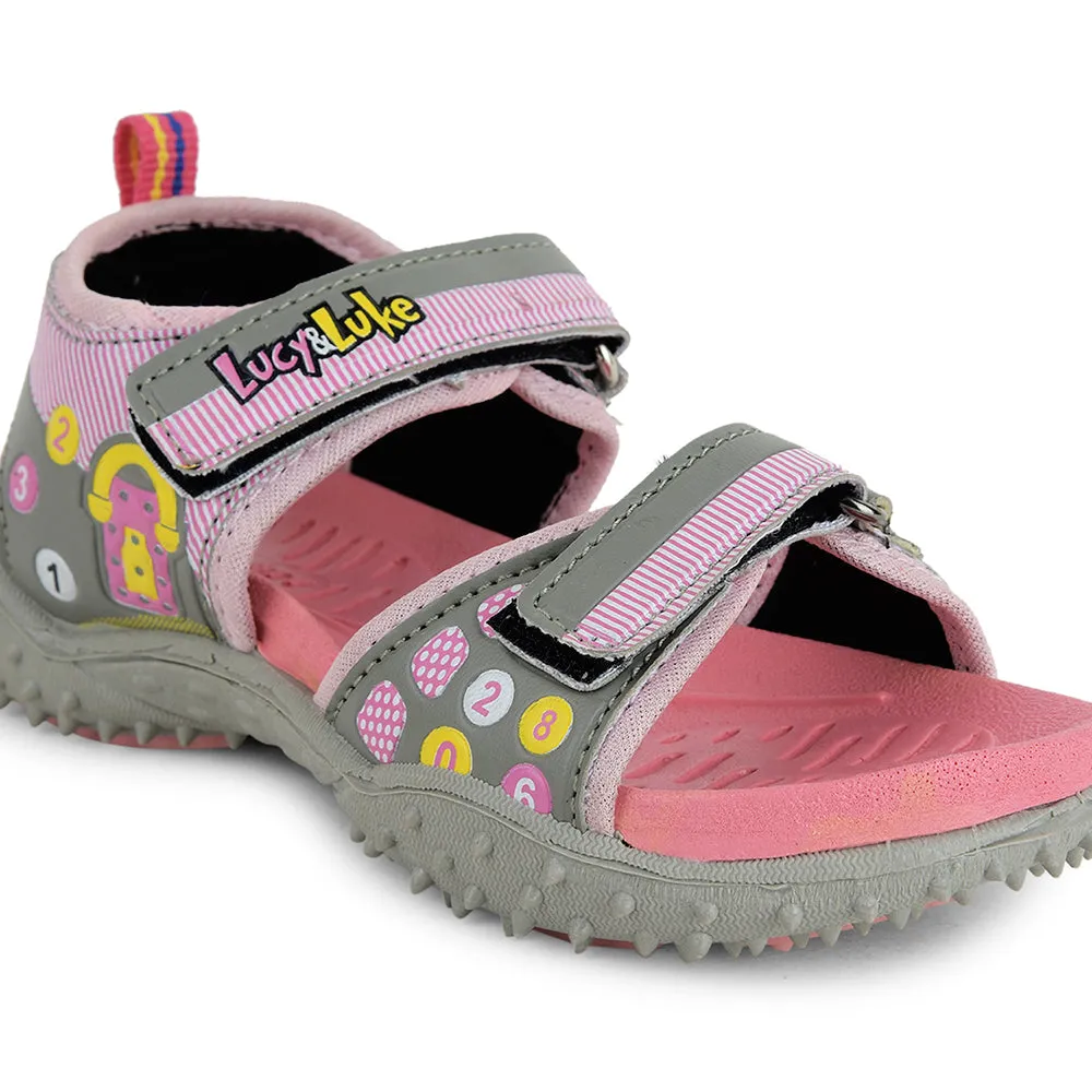 Lucy & Luke Pink Casual Sandal For Kids 8074-304 By Liberty