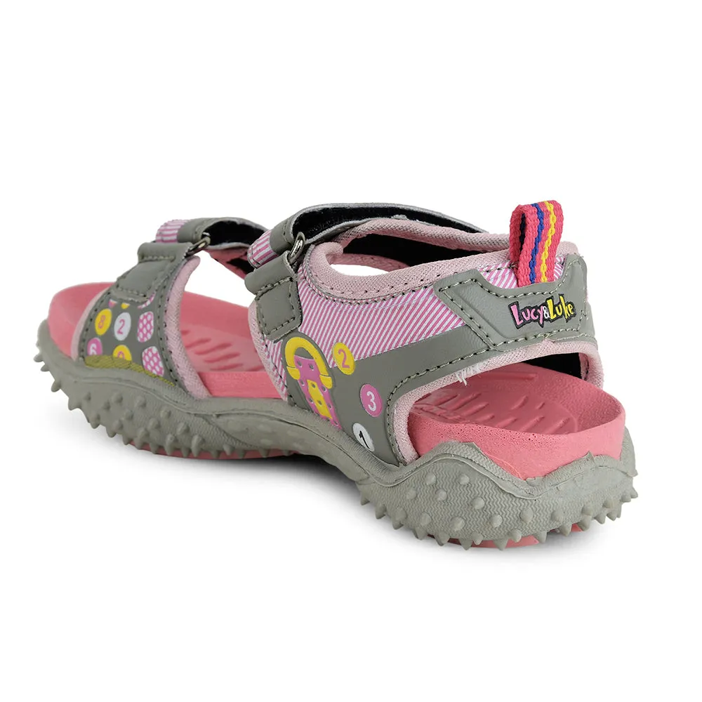 Lucy & Luke Pink Casual Sandal For Kids 8074-304 By Liberty