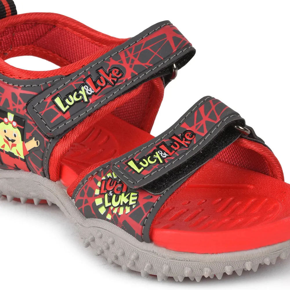 Lucy & Luke (Red) Casual Sandal For Kids By Liberty