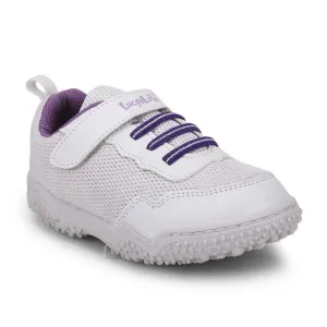 Lucy & Luke (White) Sports Lacing Shoes For Kids Quick-1 By Liberty