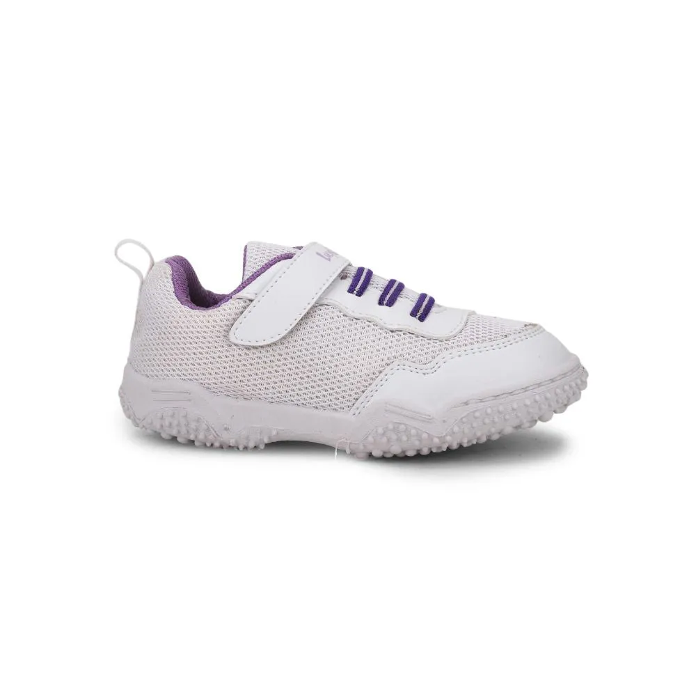 Lucy & Luke (White) Sports Lacing Shoes For Kids Quick-1 By Liberty