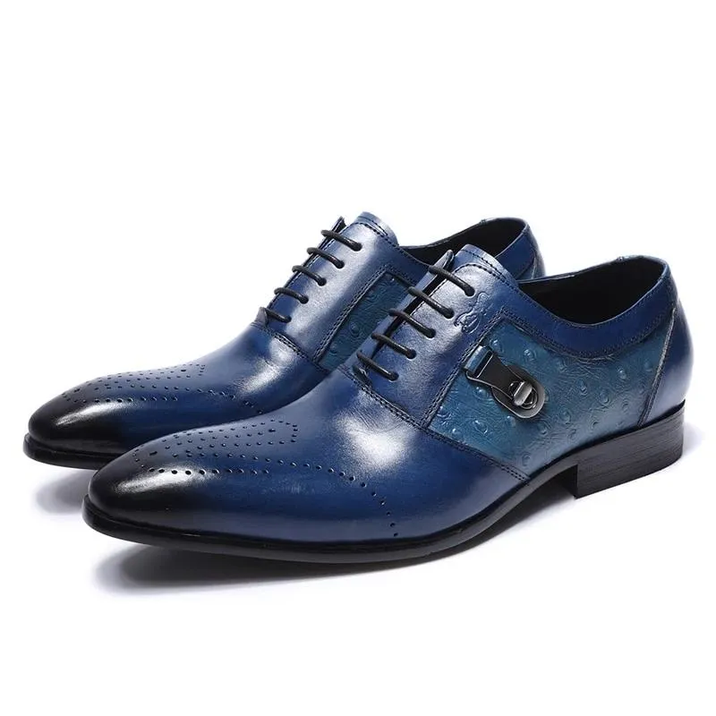 LuxePrint Exotic Lace-Up Oxford Brogue Casual Shoes