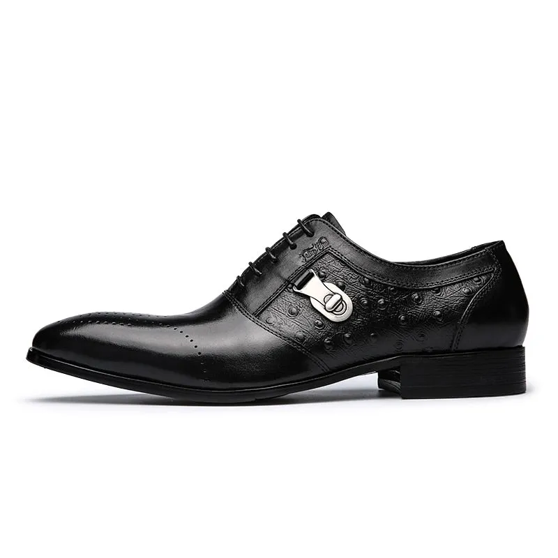 LuxePrint Exotic Lace-Up Oxford Brogue Casual Shoes