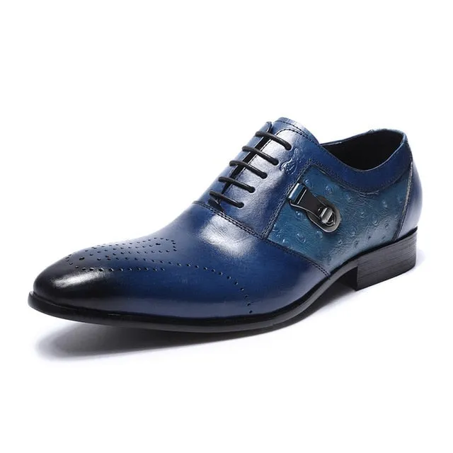 LuxePrint Exotic Lace-Up Oxford Brogue Casual Shoes