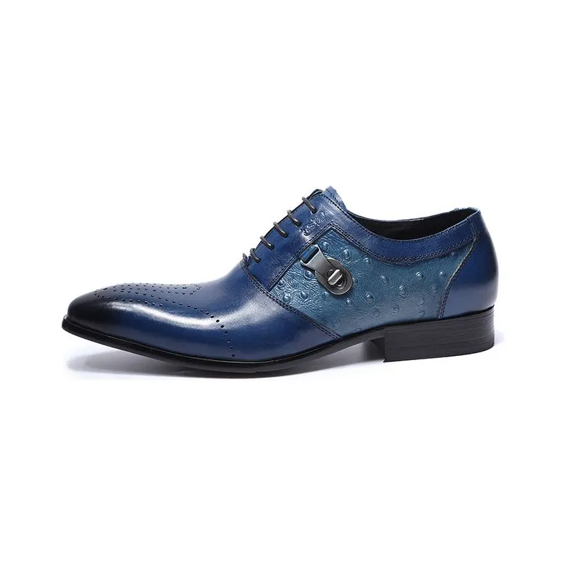 LuxePrint Exotic Lace-Up Oxford Brogue Casual Shoes