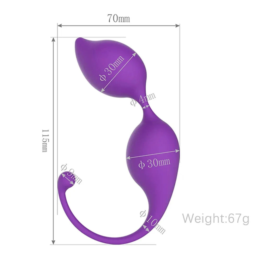 Medical Silicone Kegel Ball - Vibrating Panties with Metal Ball Vaginal Tighten Exercise