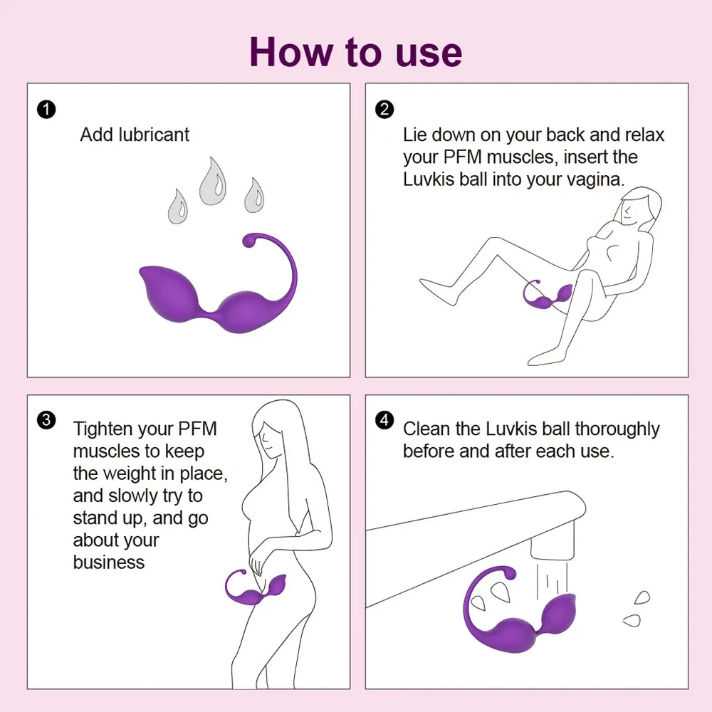 Medical Silicone Kegel Ball - Vibrating Panties with Metal Ball Vaginal Tighten Exercise