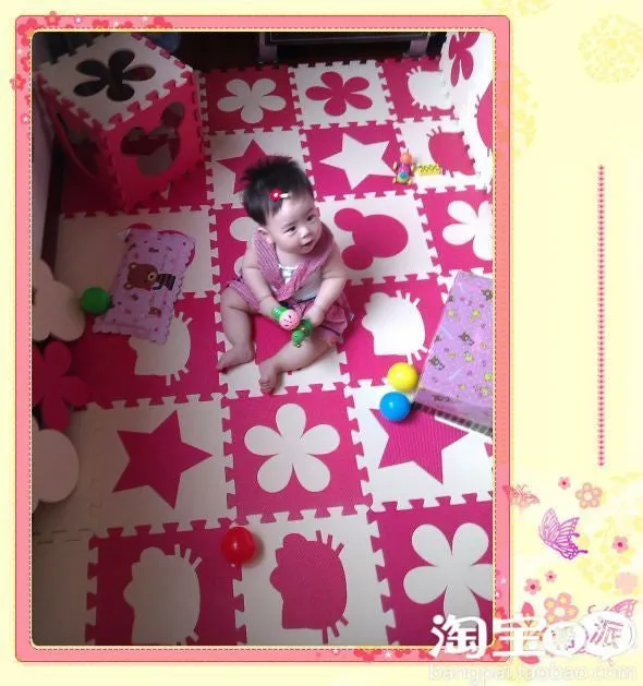 Meitoku baby EVA foam puzzle play mat/10pcs/lot Interlocking Exercise floor mat,per 30cmX30cm 1cmThick