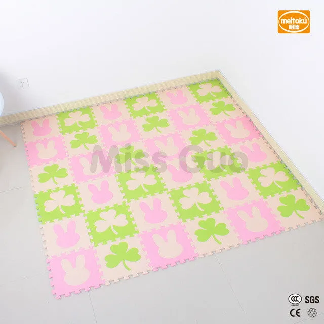 Meitoku baby EVA foam puzzle play mat/10pcs/lot Interlocking Exercise floor mat,per 30cmX30cm 1cmThick