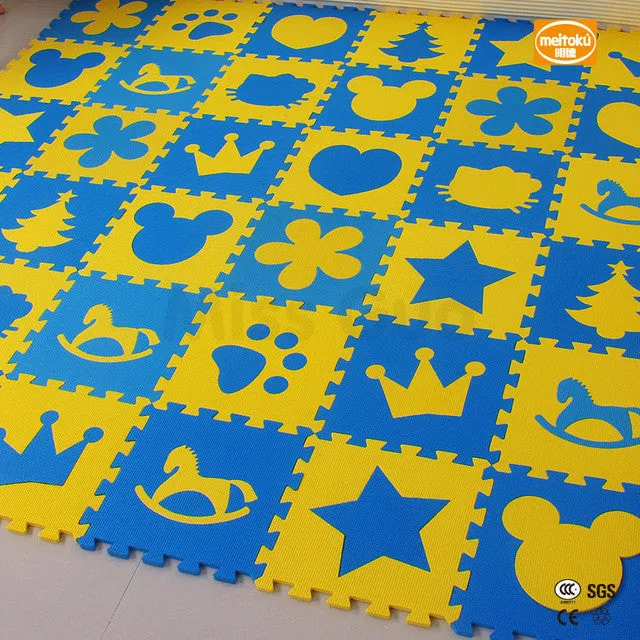 Meitoku baby EVA foam puzzle play mat/10pcs/lot Interlocking Exercise floor mat,per 30cmX30cm 1cmThick