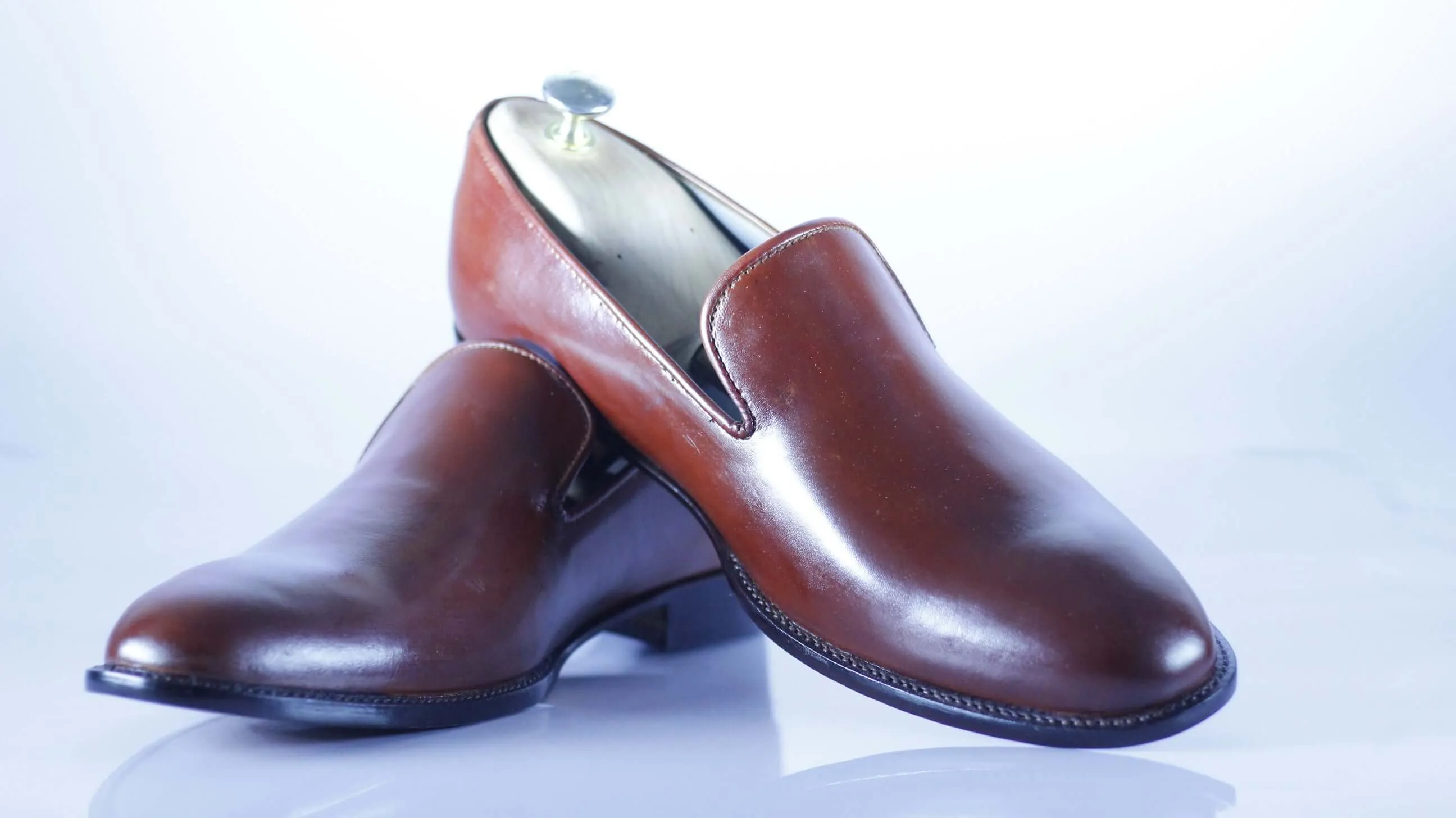 Men's Burgundy Loafer Leather Shoes,Bespoke Men's Fashion Shoes