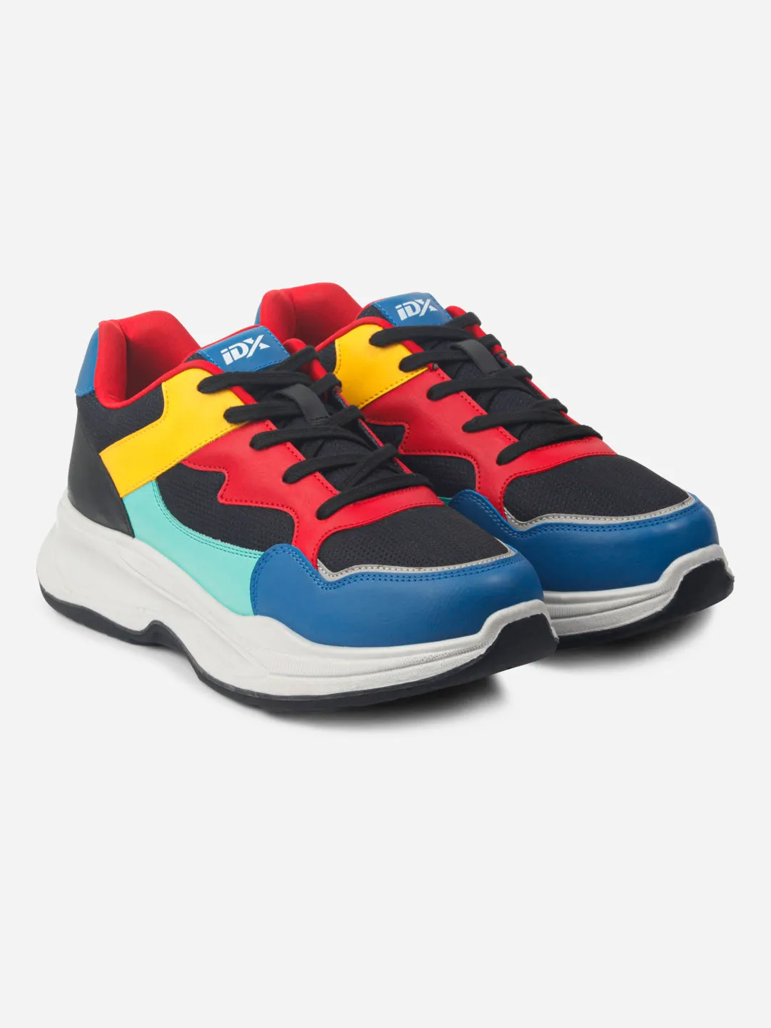 Men's Colourblocked Lace Up Sneakers (IX1065)