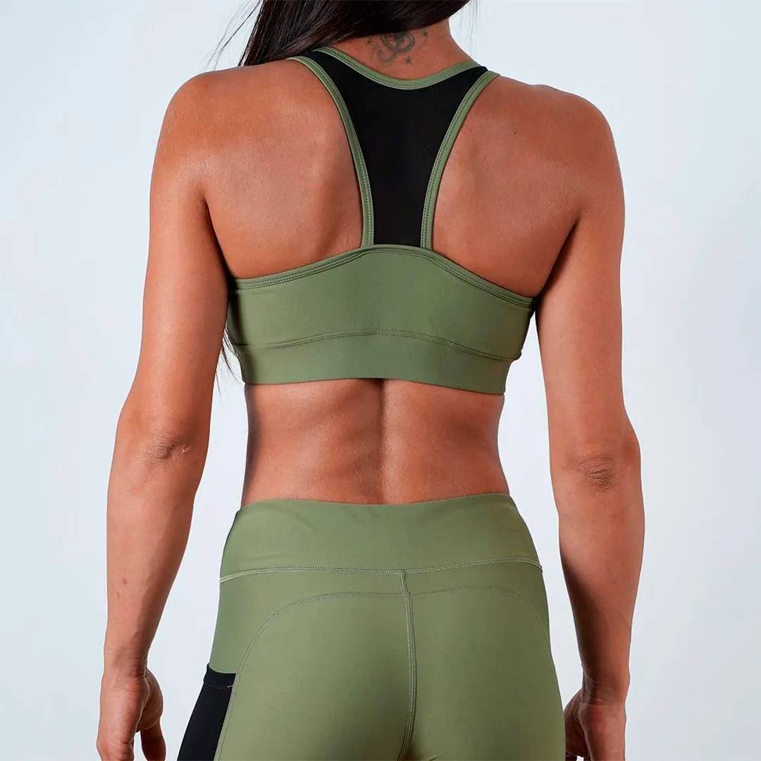 Mesh Top Sports Bra