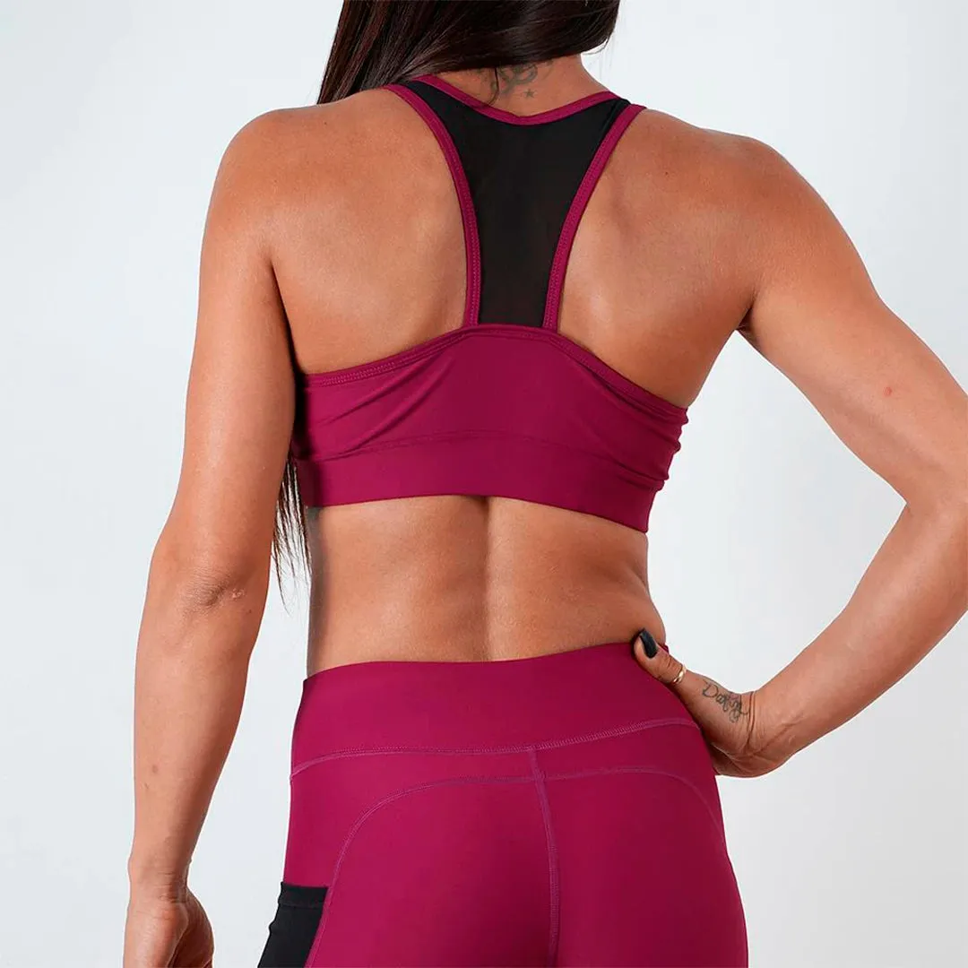 Mesh Top Sports Bra