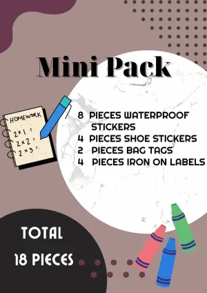 Mini Combo Label Pack - Set of 18