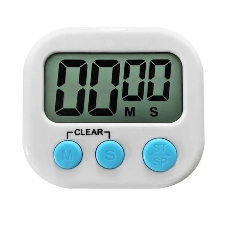 Mini Digital Kitchen Timer Big Digits Loud Alarm Magnetic Backing Stand with Large LCD Display for Cooking Baking Sports Games