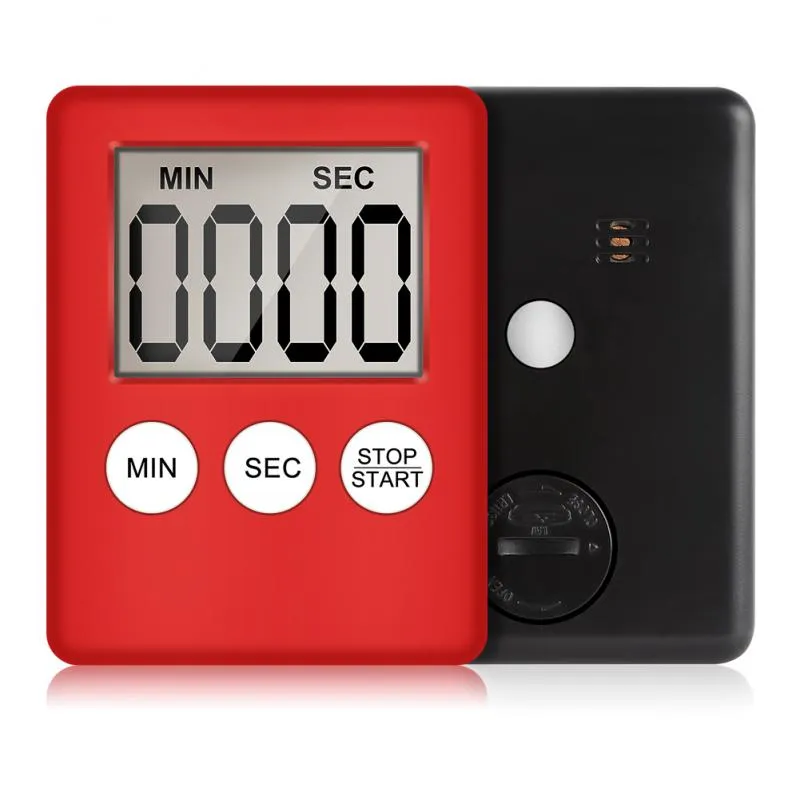 Mini Digital Kitchen Timer Big Digits Loud Alarm Magnetic Backing Stand with Large LCD Display for Cooking Baking Sports Games