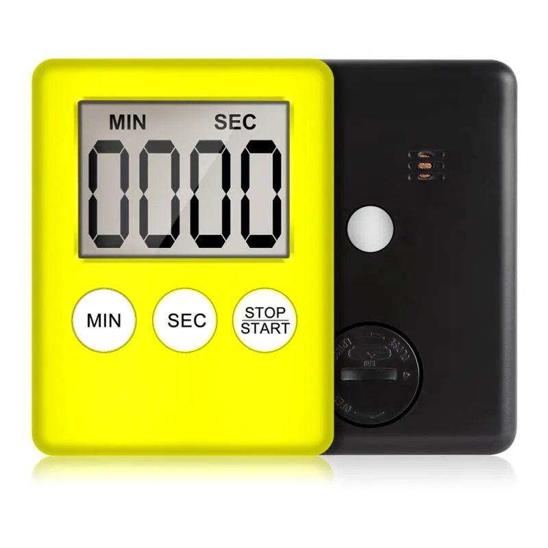 Mini Digital Kitchen Timer Big Digits Loud Alarm Magnetic Backing Stand with Large LCD Display for Cooking Baking Sports Games