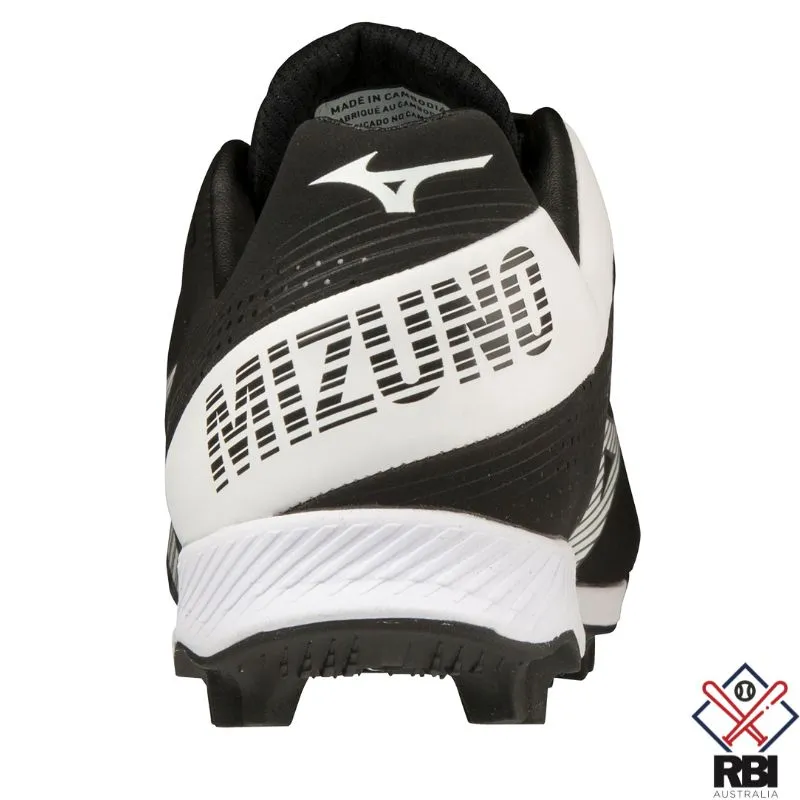 Mizuno Lightrevo Moulded Kids Baseball/Softball Cleat - Black/White