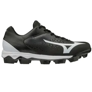 Mizuno Mens Wave Select Nine Moulded Baseball/Softball Cleat - Black/White