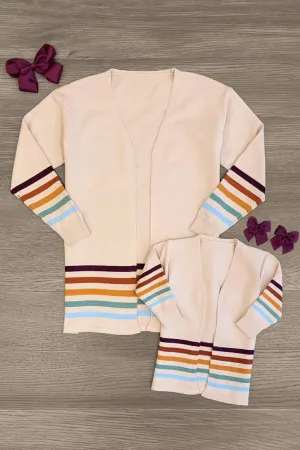 Mom & Me - Blush Stripe Cardigan