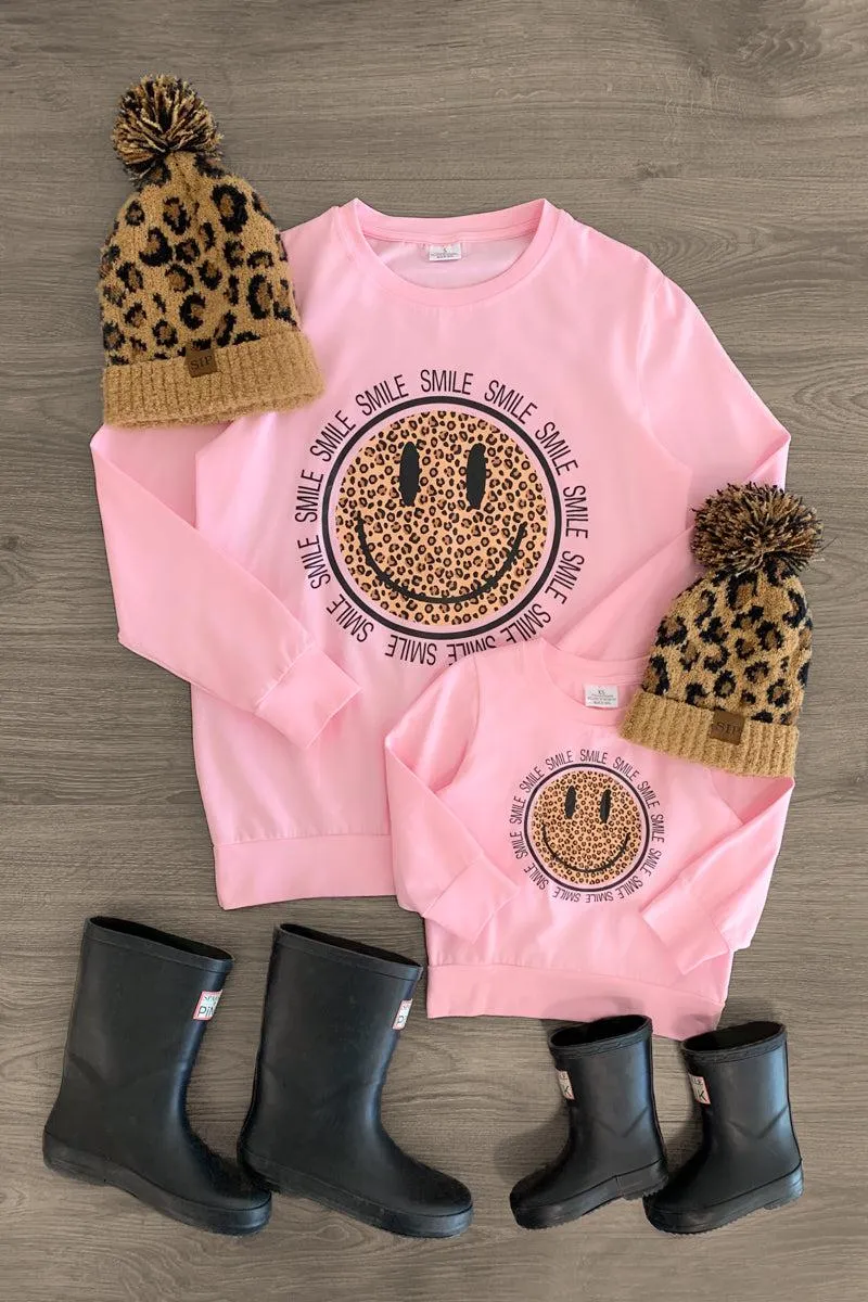 Mom & Me - "Smile" Pink Long Sleeve Top