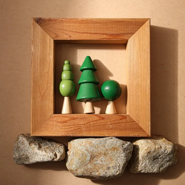 Montessori Wooden Forest Tree Building Blocks