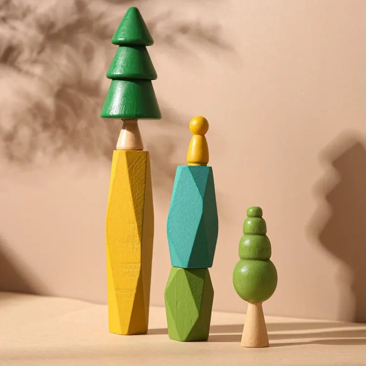 Montessori Wooden Forest Tree Building Blocks