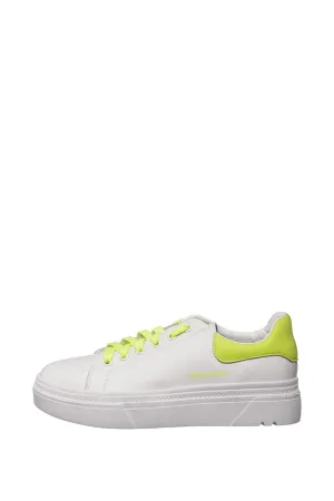 Neon Accent Platform Sneakers