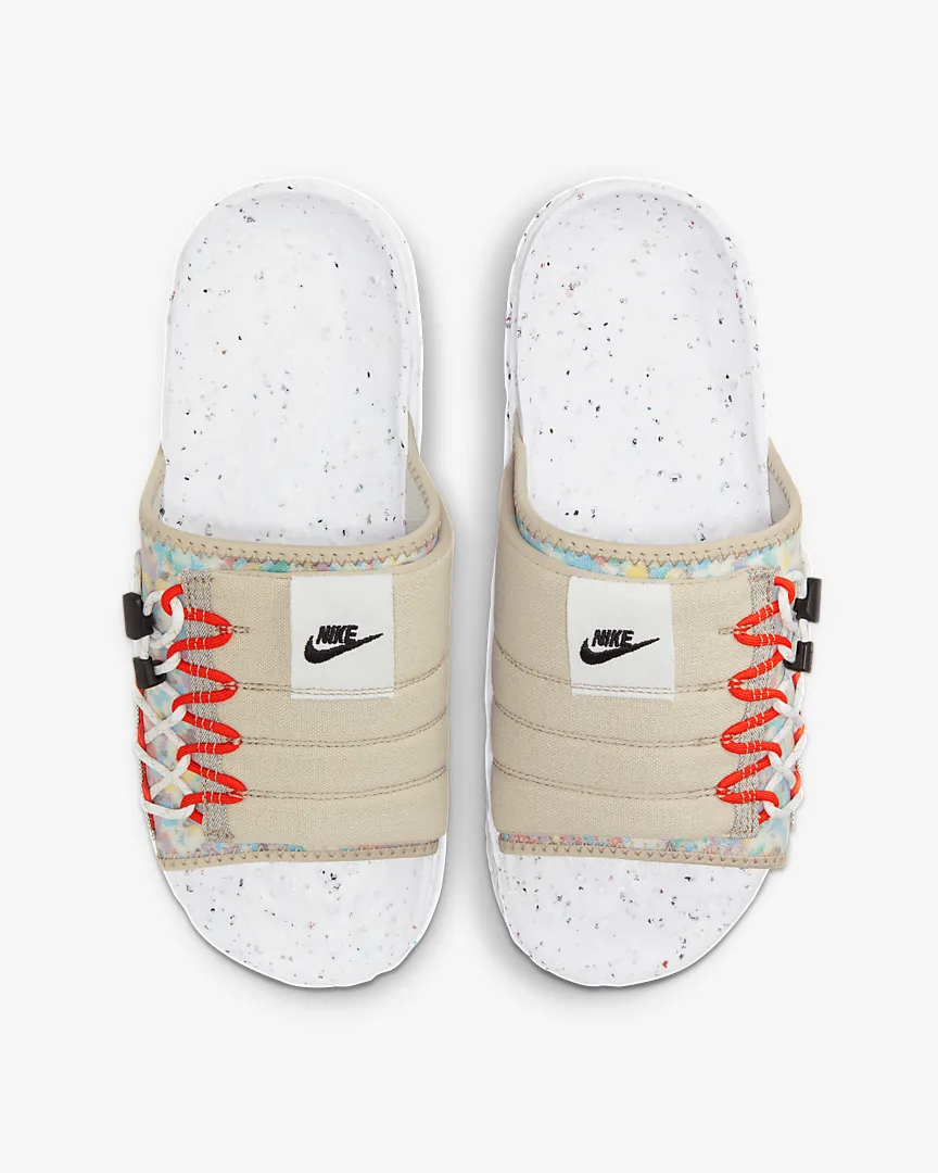 Nike Asuna Crater Slide Cream II Black White Orange DJ4629-200