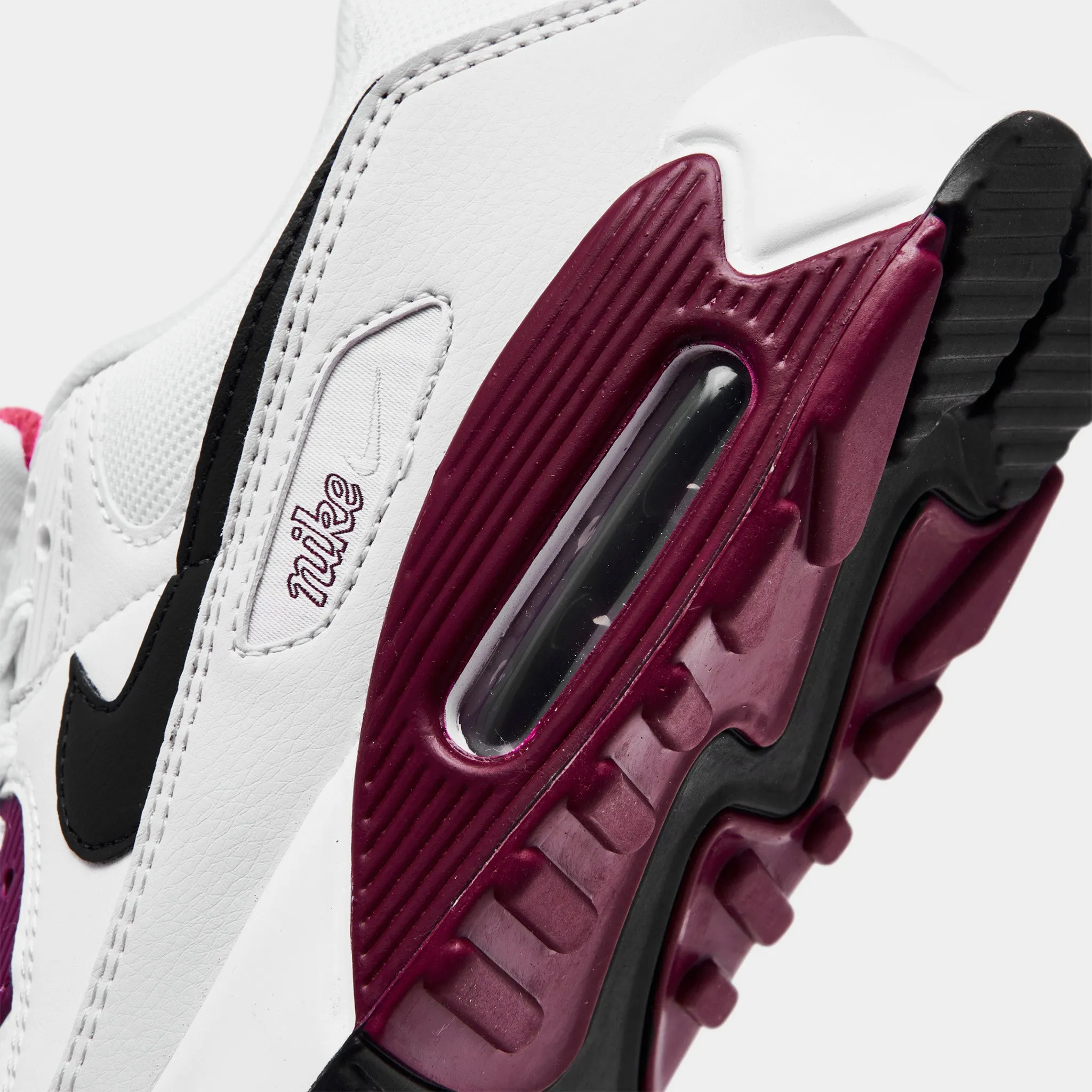 Nike Women's Air Max 90 White / Black - Dark Beetroot