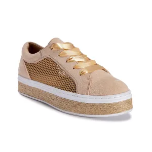 Nude Jute Lace Up Trainer