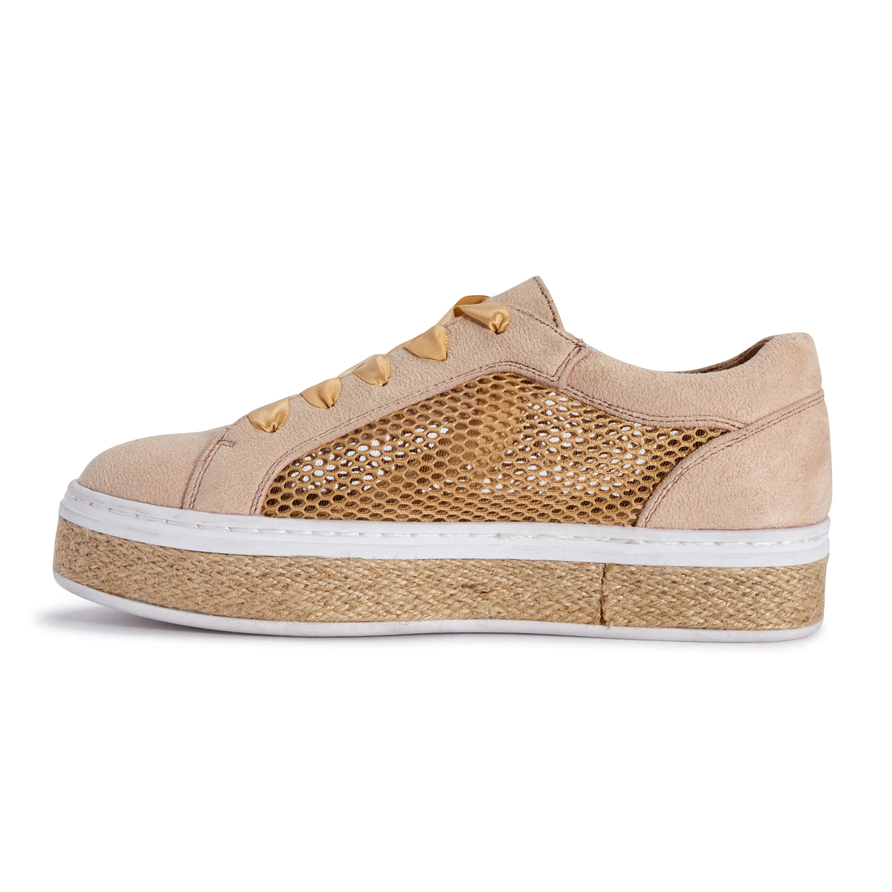 Nude Jute Lace Up Trainer