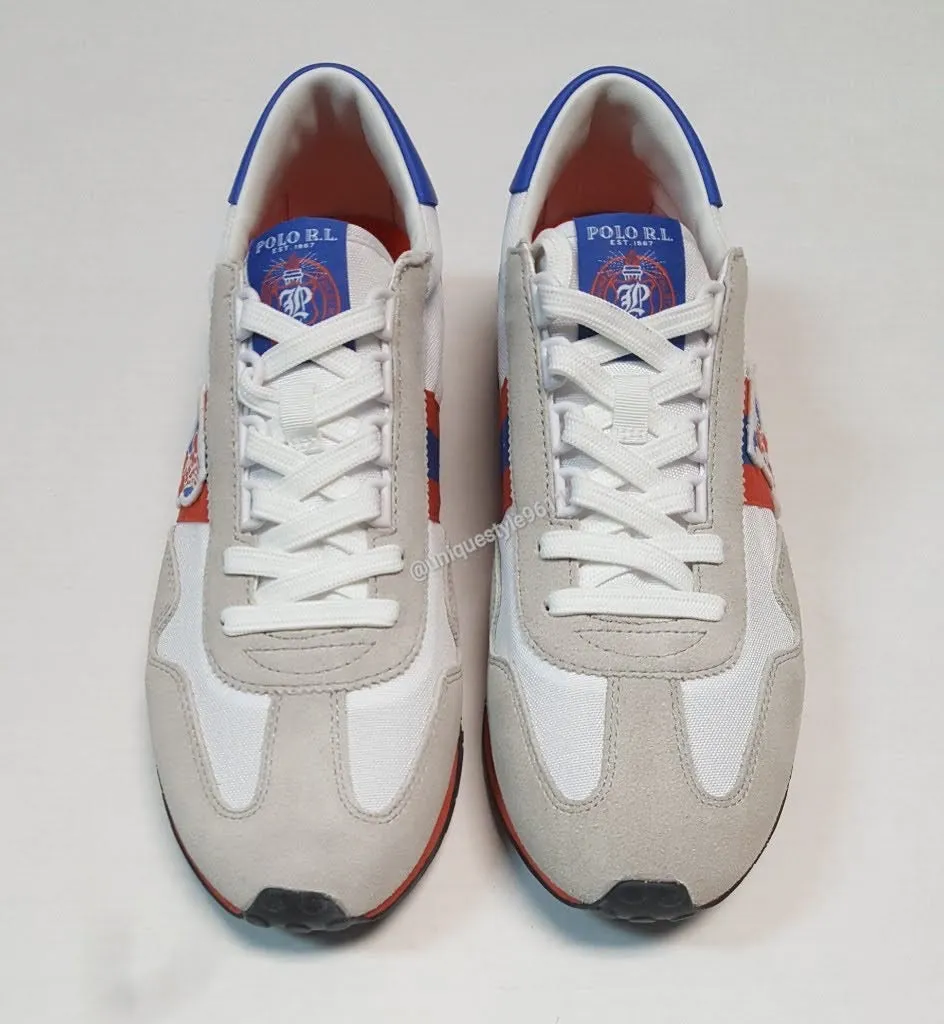 Nwt Polo Ralph Lauren White/Orange/Grey  P-Wing Sneakers