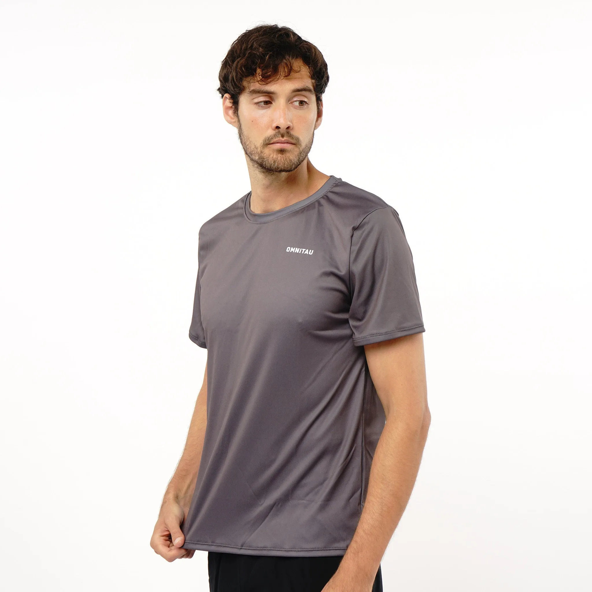 Omnitau Men's Aspire Technical Training Gym T-Shirt - Dark Grey