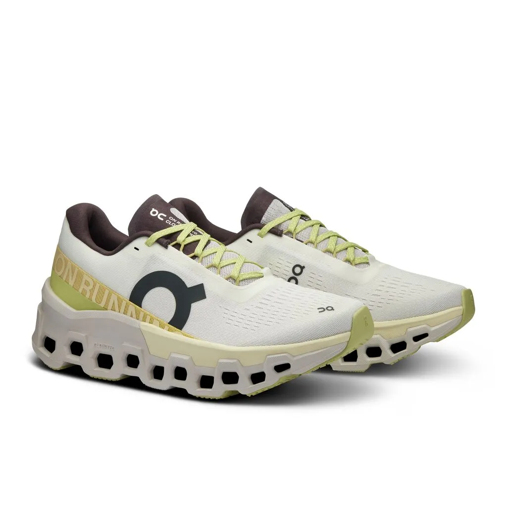 On Women's Cloudmonster 2 Running Shoes Undyed / Zest