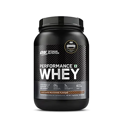 OPTIMUM NUTRITION Performance Whey Protein Powder Blend with Isolate, 24g Protein, 5g BCAA, Chocolate, 1 kg