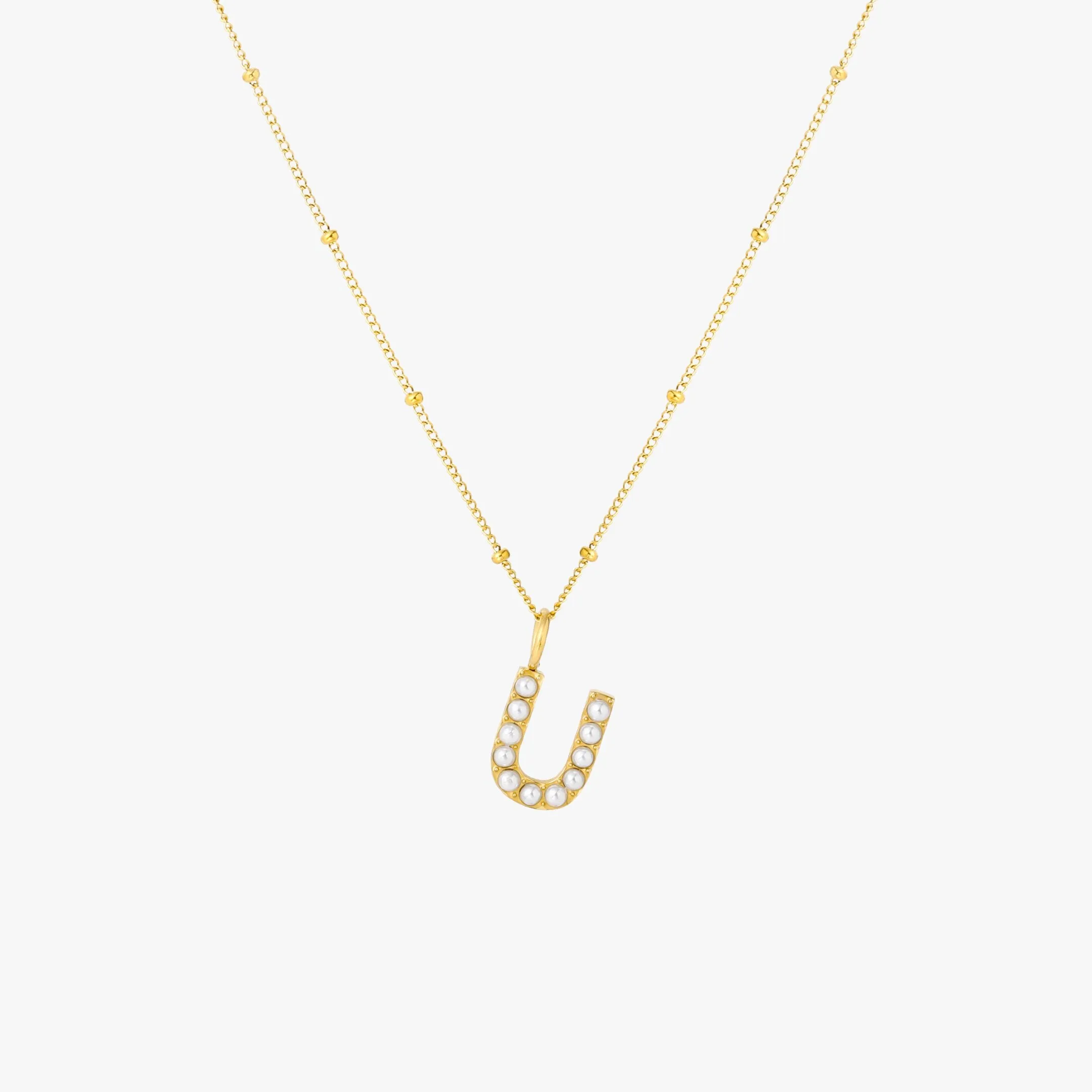 Pearl Initial Necklace