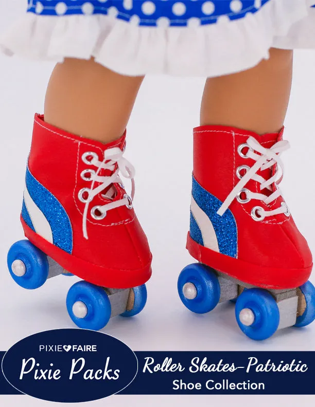 Pixie Packs Roller Skates Patriotic Shoe Collection