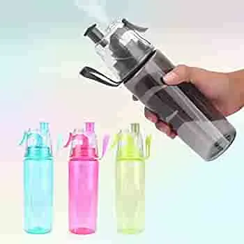 Portable 600ml Spray Water Bottle